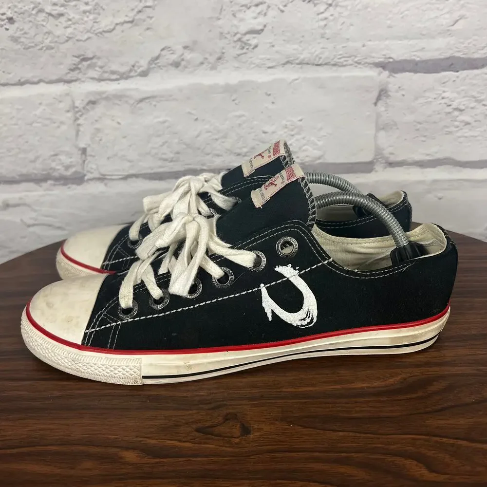 True Religion Mens 12 Y2K Streetwear Grunge Retro Low Top Lace Up Sneakers